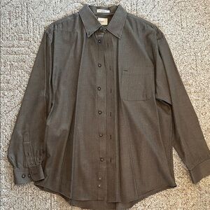 Arrow Men's Black and White Houndstooth Shirt